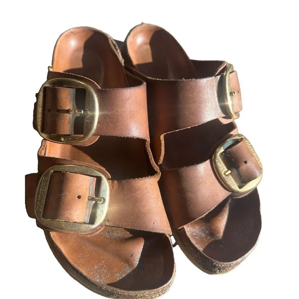 Birkenstock Arizona Big Buckle Brown Leather Sandals Women’s Approx US 8-9
